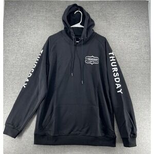 Thursday Hoodie Pullover Men Size XL Black Cotton Blend Casual